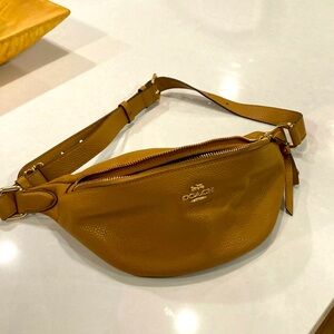 COACH Brown Leather Crossbody / Belt Bag